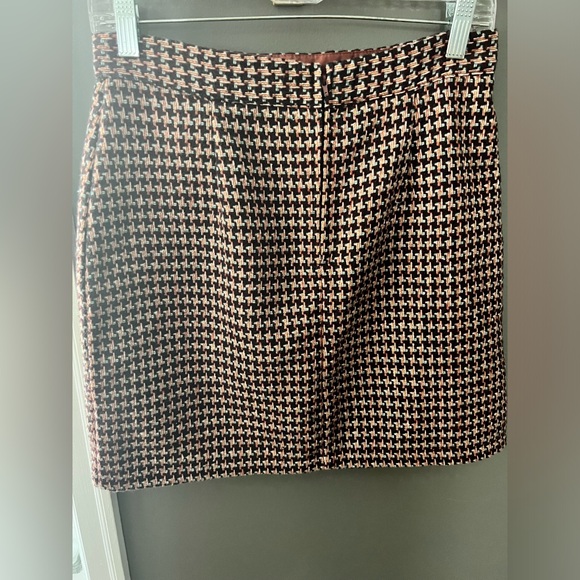ModCloth skirt brown new 8 houndstooth Informed Ensemble Tweed With Tags Lined - Picture 8 of 11